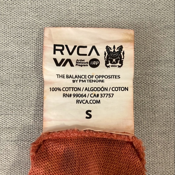 Tie-Dyed RVCA Oversized T-Shirt - Picture 12 of 14